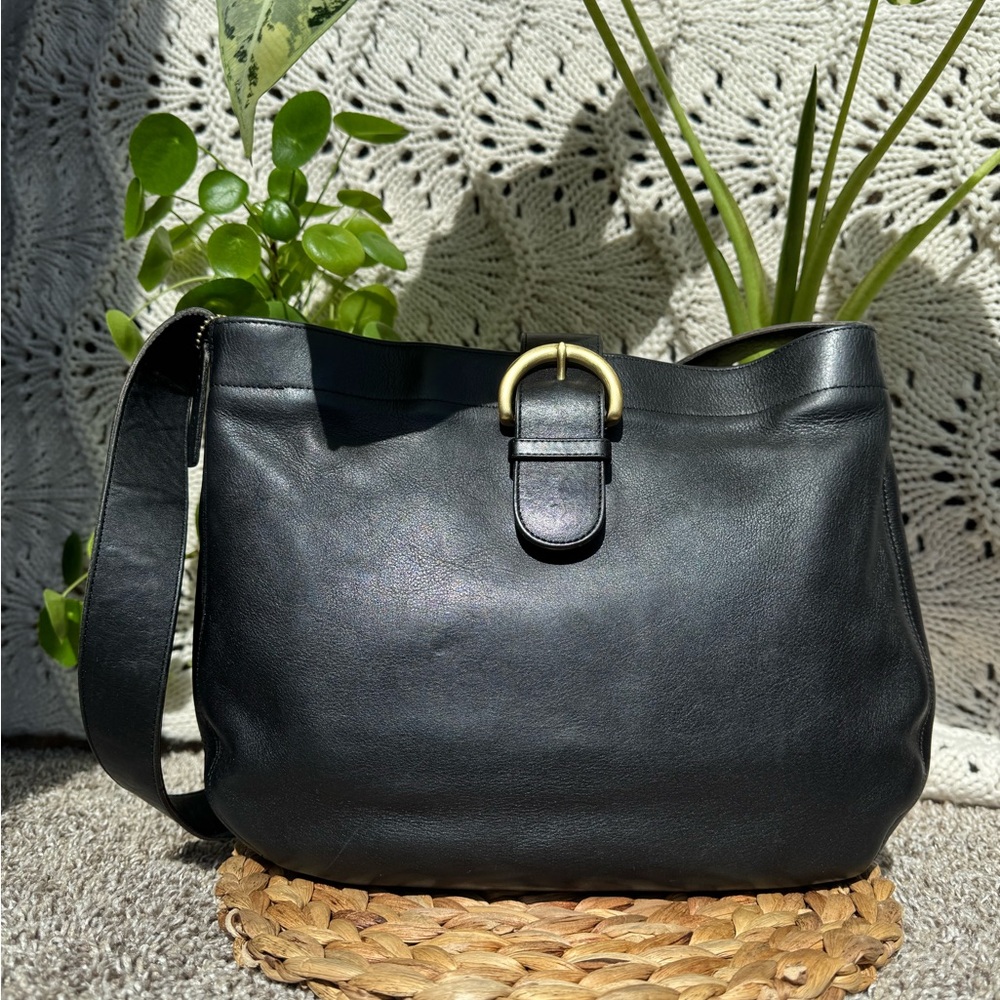 VINTAGE COACH ELDRIDGE HOBO BAG 4166 in BLACK